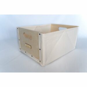 PatoBox Skládací přepravka Mini - bílá - "plastic-free"