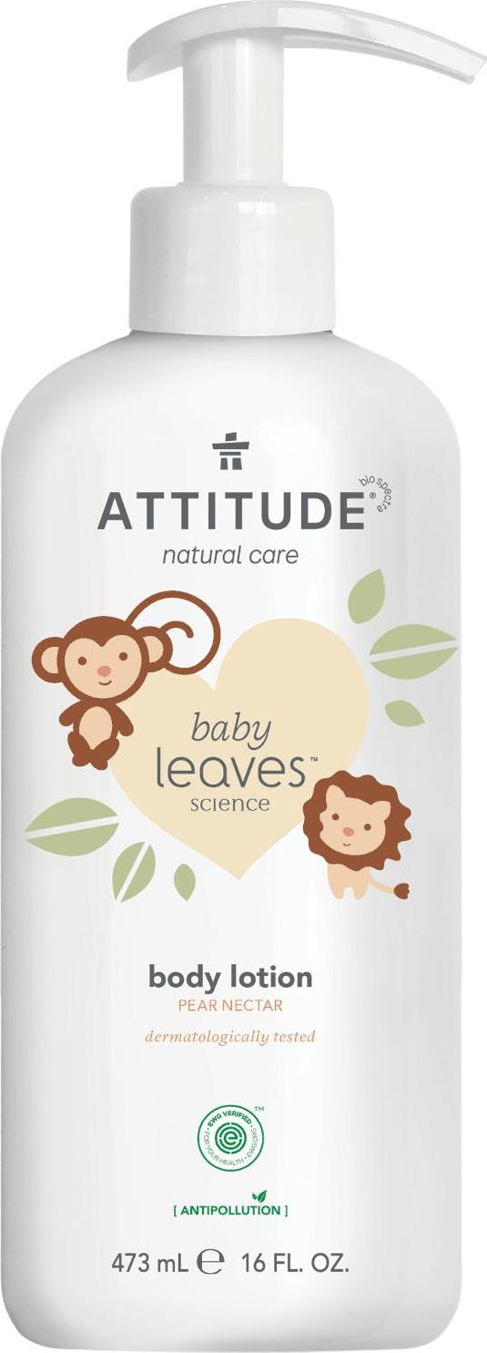 Attitude Dětské tělové mléko Baby leaves s vůní hruškové šťávy 473 ml