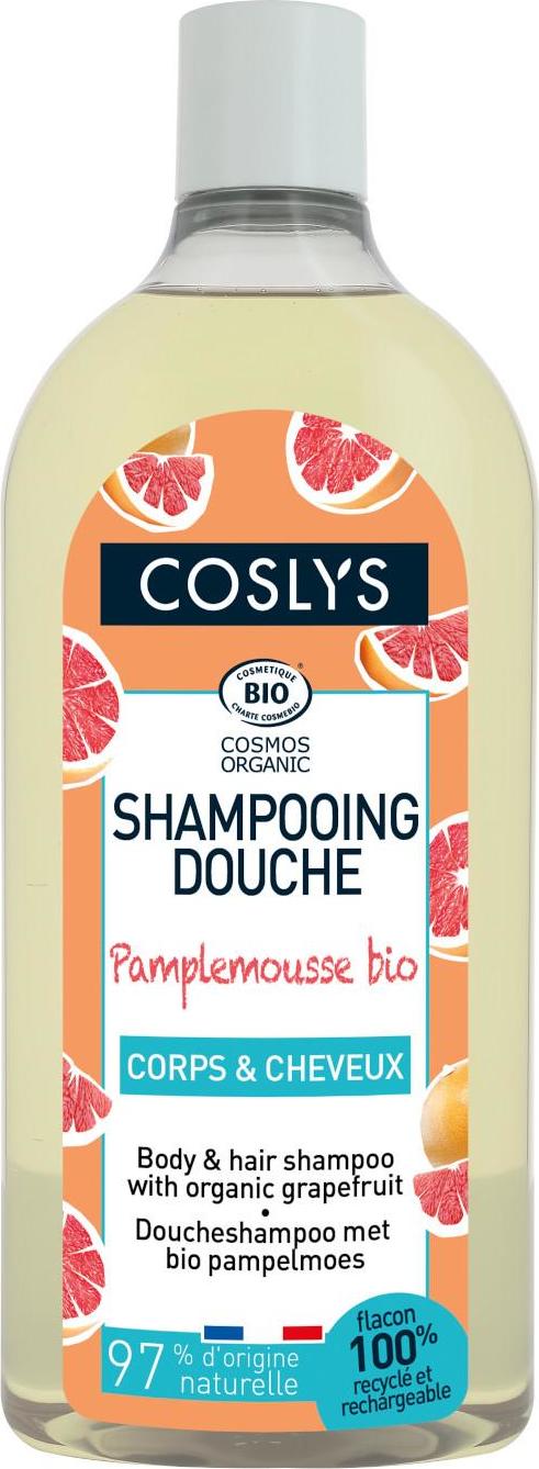 Coslys Sprchový šampon bez mýdla 2 v 1 na vlasy a tělo grep 750 ml
