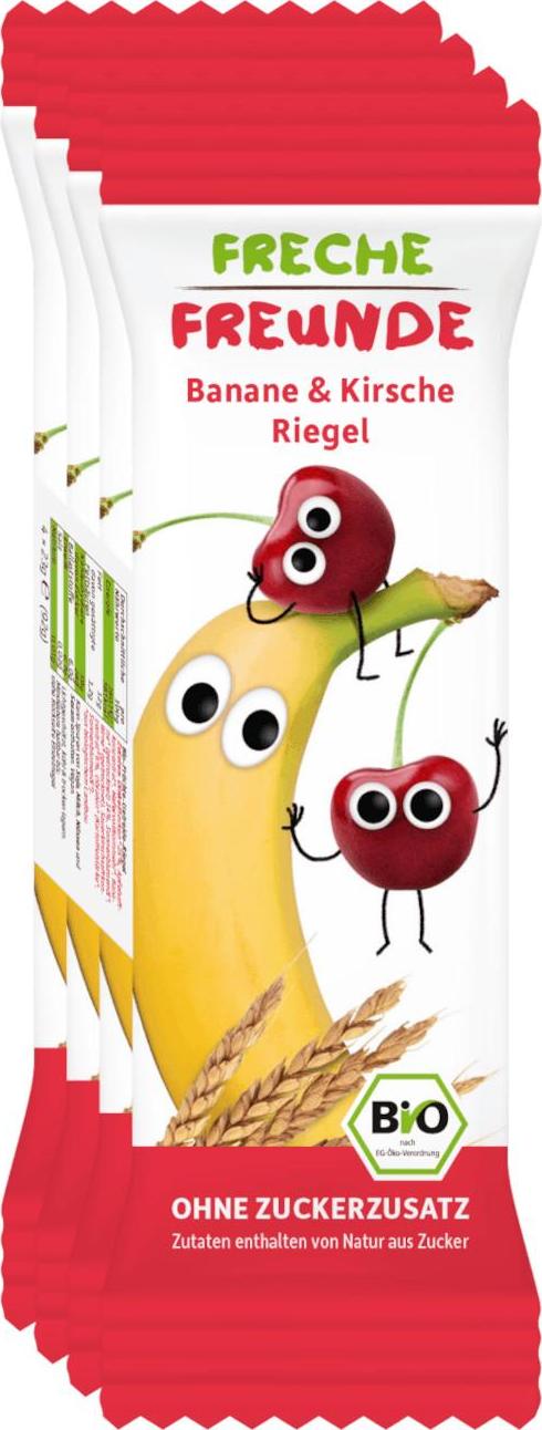 Freche Freunde BIO Ovocná tyčinka banán a třešeň 4 x 23g