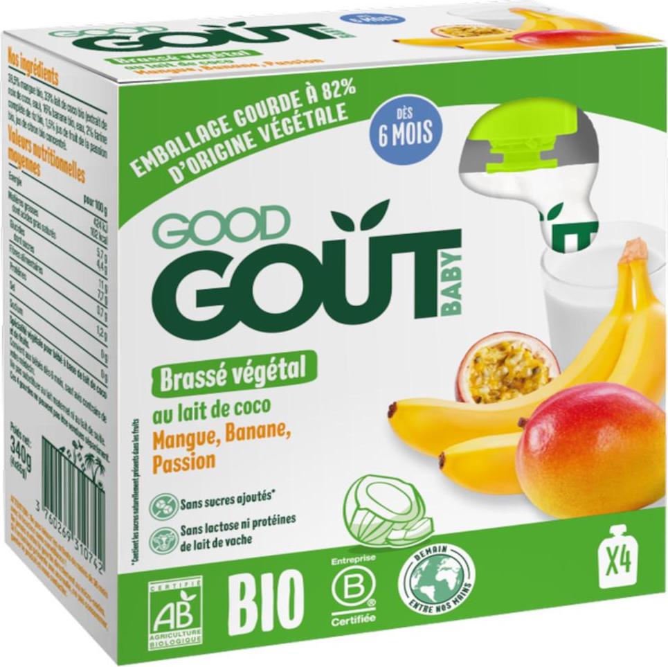 Good Gout BIO Kokosový dezert s exotickým ovocem 4 x 85 g