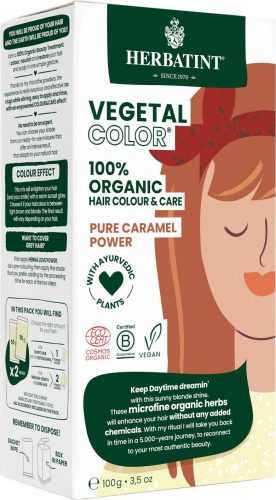 HERBATINT VEGETAL COLOUR Bio rostlinná barva na vlasy PURE CARAMEL POWER 100 g