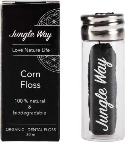 Jungle Way Zubní nit z kukuřičného vlákna se skleněným pouzdrem 18 g