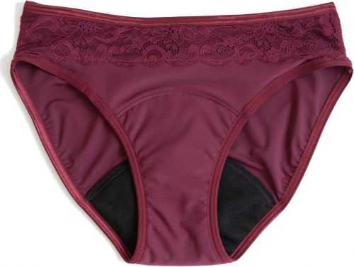 SAYU Menstruační kalhotky Klasické s krajkou bordó 1 ks