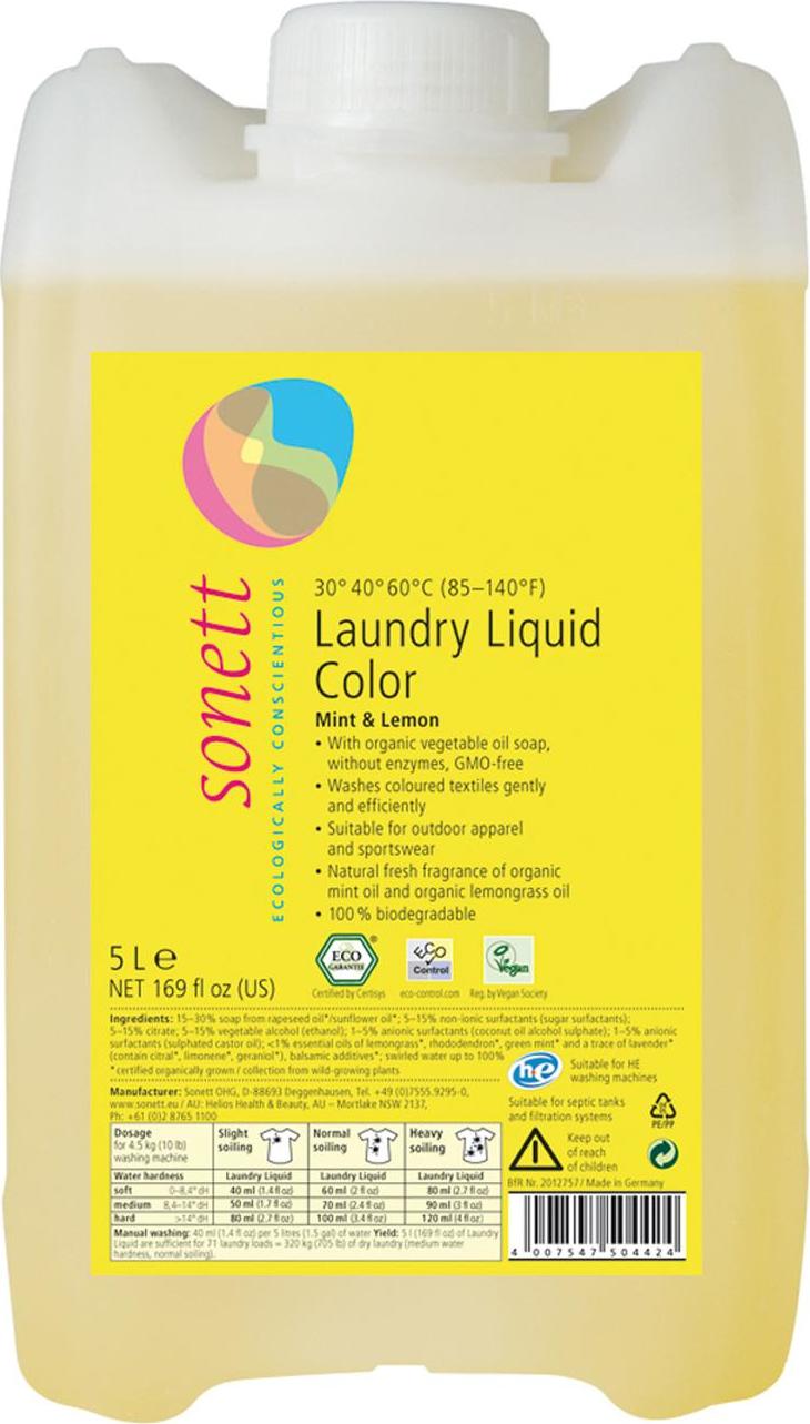 Sonett Tekutý prací gel na barevné prádlo Color 5 l