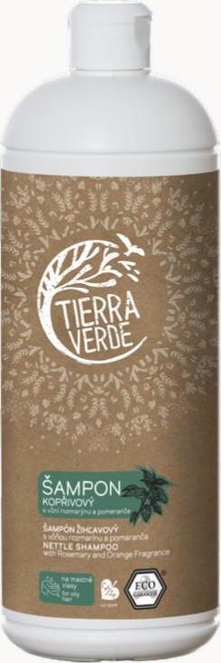 Tierra Verde Šampon kopřivový s vůní rozmarýnu a pomeranče 1 l