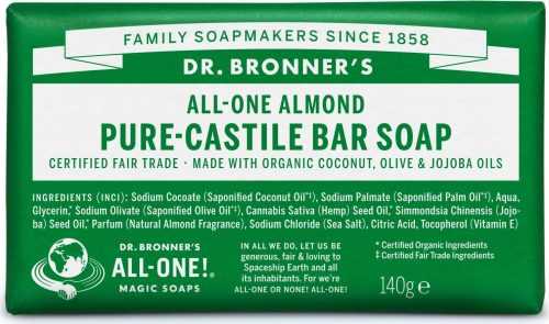 Dr. Bronner's Tuhé mýdlo Almond 140 g