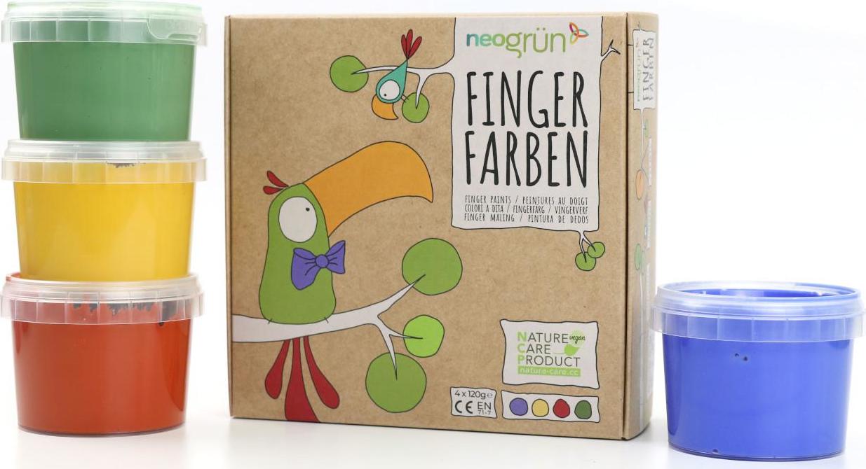 neogrün Fingerfarbe 4er Set AKI sada prstových barev 4x120 g