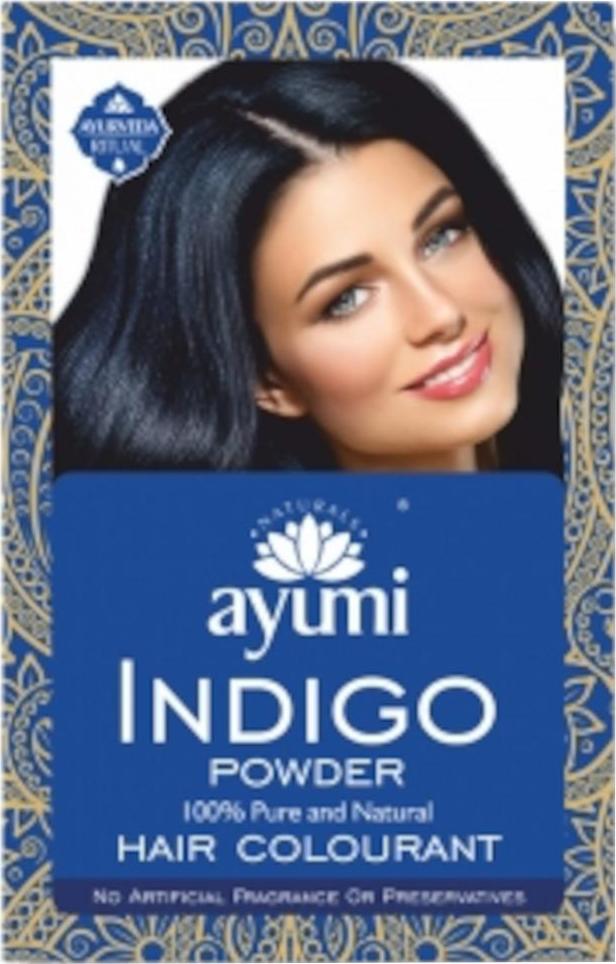 Ayuuri Natural Prášek INDIGO – barva na vlasy modročerná 100 g