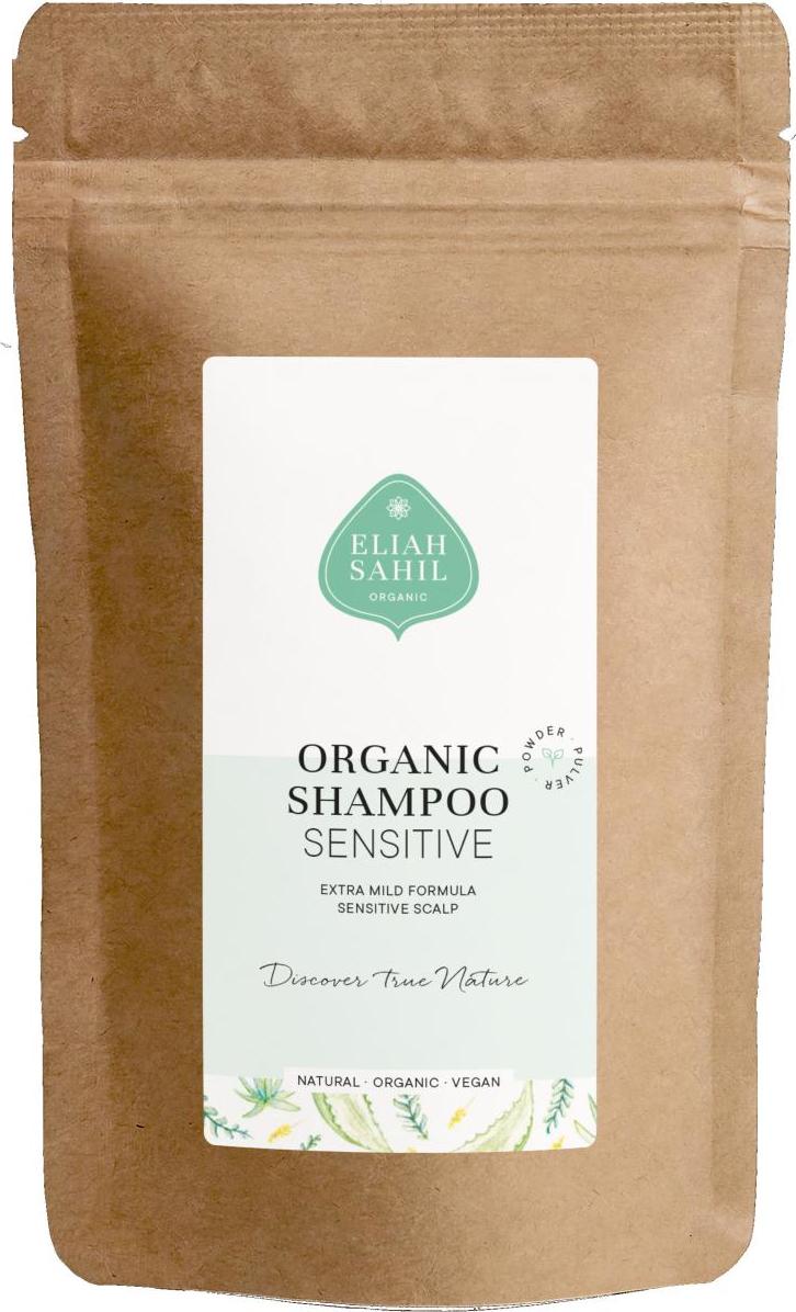 Eliah Sahil Organic Práškový šampon sensitive na citlivou pokožku náplň 250 g
