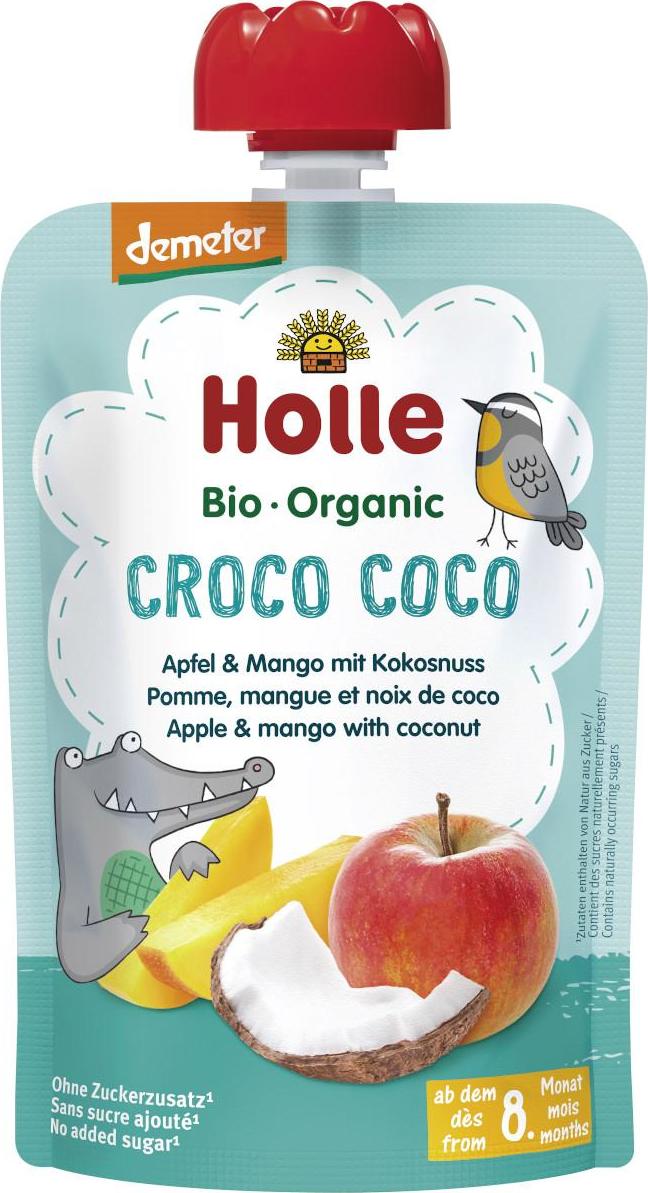 Holle Croco Coco Bio ovocné pyré jablko