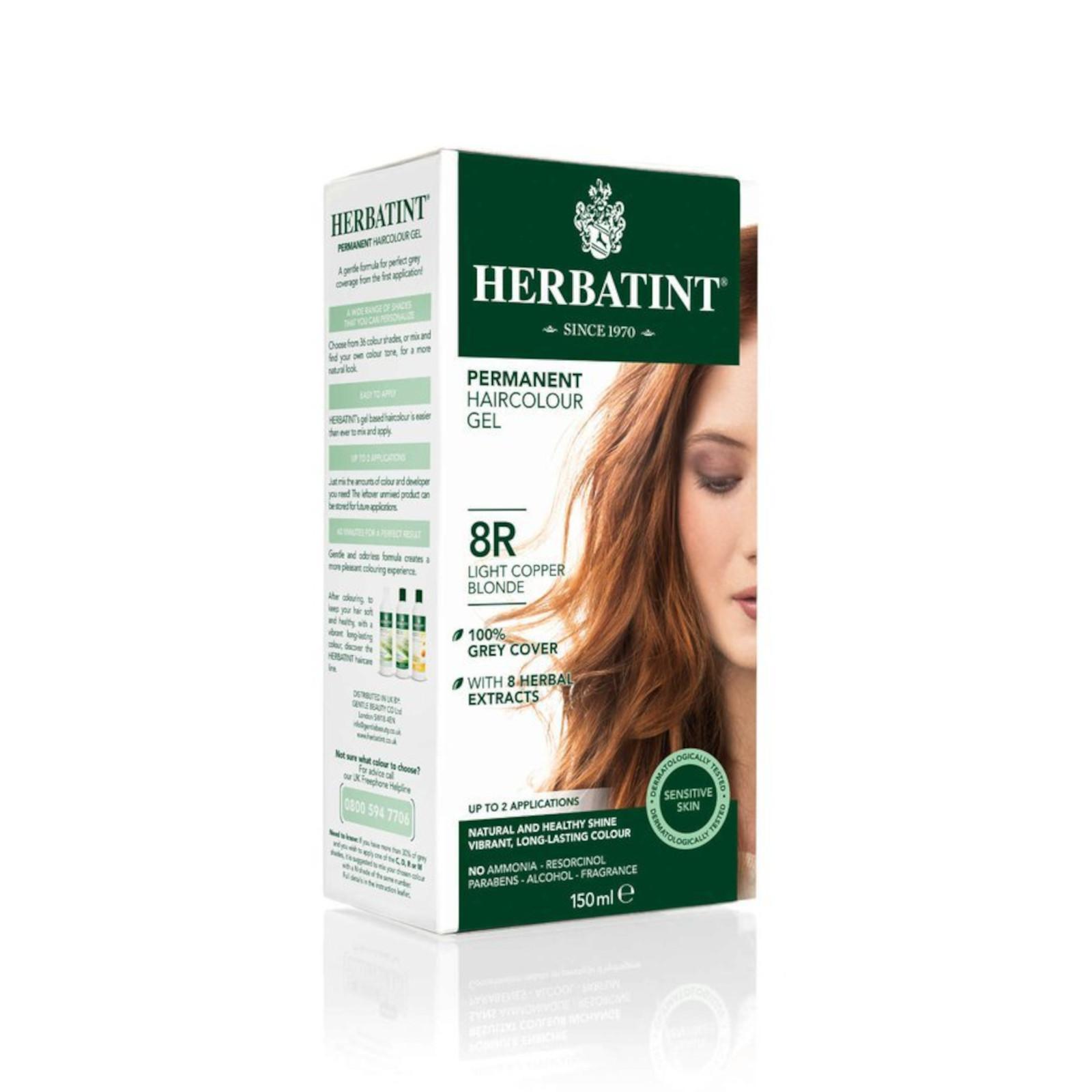HERBATINT Permanentní barva na vlasy světle měděná blond 8R 150 ml