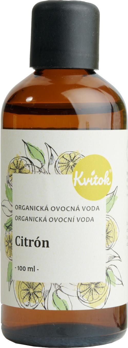 Kvitok Organická Ovocná Voda – Citron 100ml