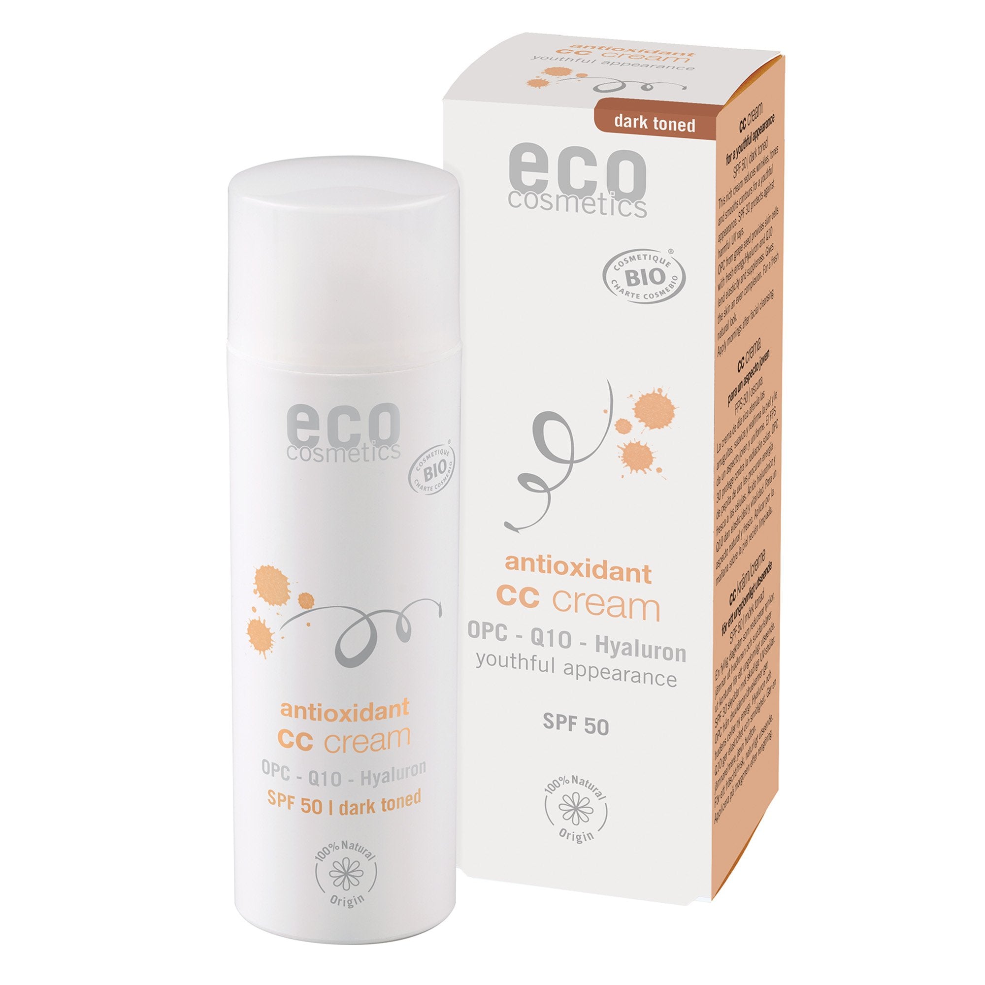 Eco Cosmetics CC krém SPF 30 BIO - dark (50 ml) - komplexní péče pro vaši pleť Eco Cosmetics