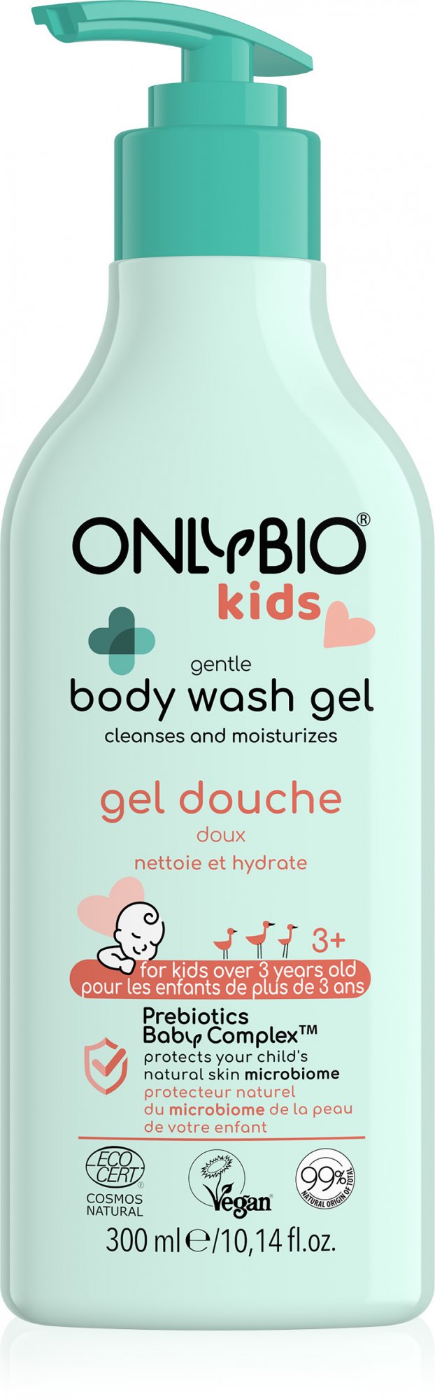 OnlyBio Jemný mycí gel pro děti od 3 let (300 ml) - s jemnou vůní OnlyBio