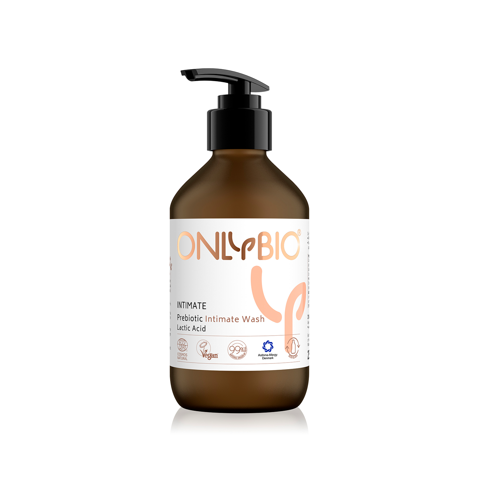 OnlyBio Prebiotický gel pro intimní hygienu (250 ml) - ve skleněné lahvi OnlyBio