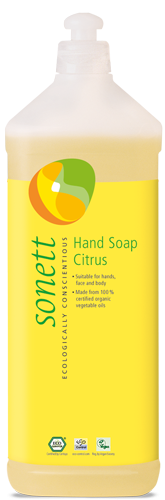 Sonett Tekuté mýdlo - citrus BIO 1 l - pro vaše ruce