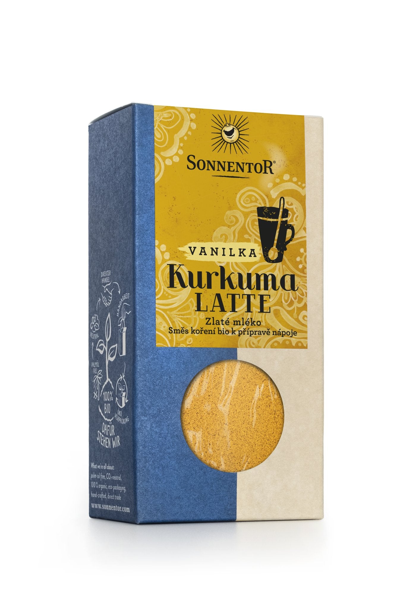 Sonnentor Kurkuma Latte vanilka BIO - dóza Krabička 60 g - směs k přípravě nápoje Sonnentor