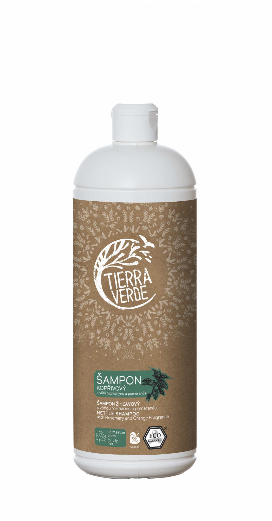 Tierra Verde Kopřivový šampon na mastné vlasy s rozmarýnem 1 l Tierra Verde
