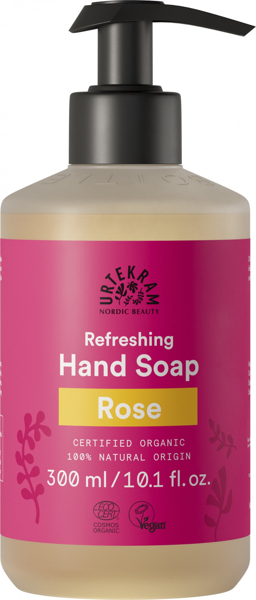 Urtekram Rozmazlující růžové tekuté mýdlo na ruce BIO (300 ml) Urtekram