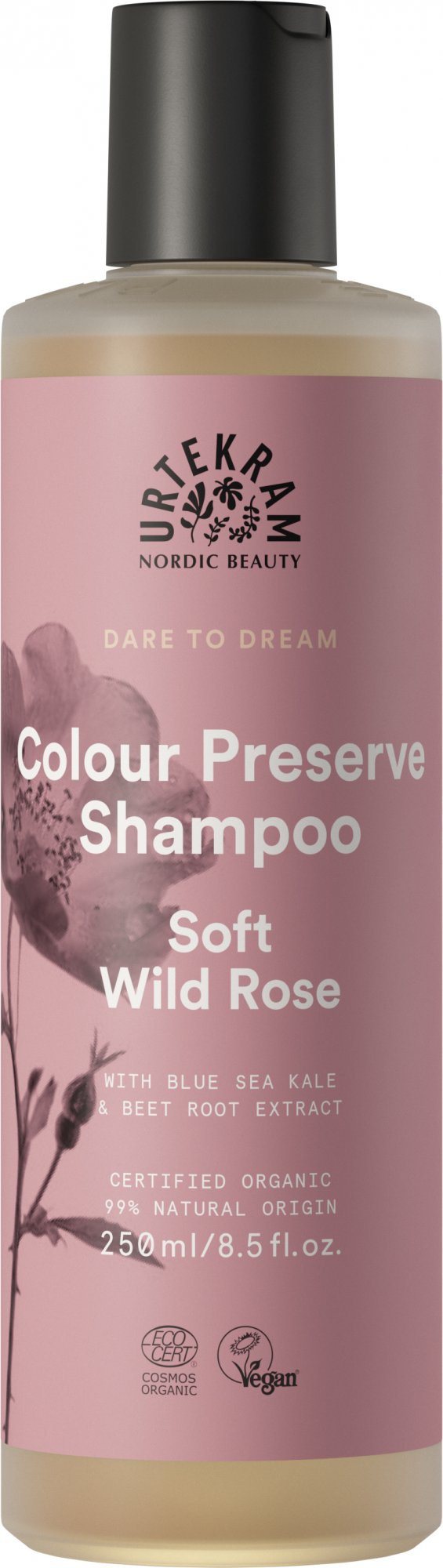 Urtekram Šampon se šípkovou růží pro barvené vlasy BIO 250 ml Urtekram