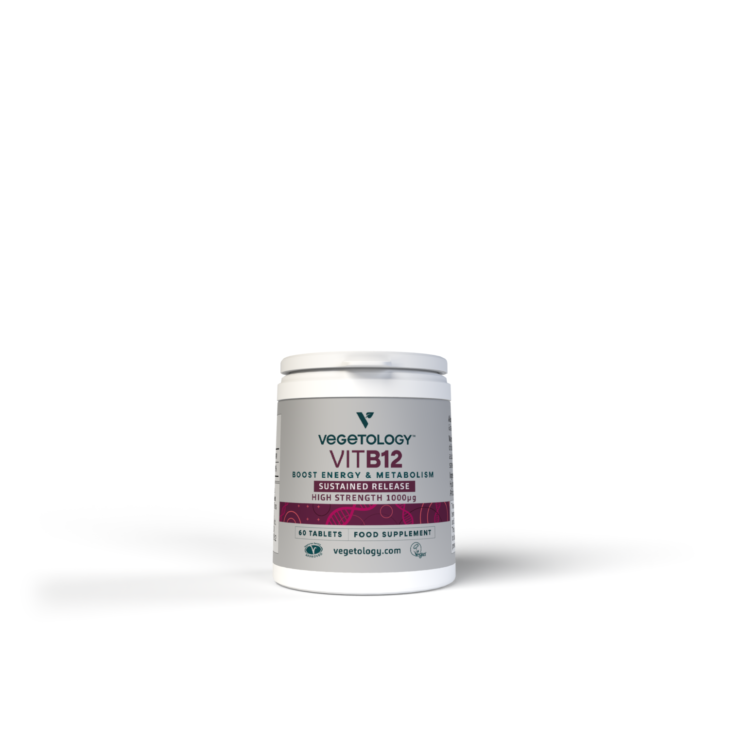 Vegetology Vitamin B12 1000 IU kyanokobalamin (60 tablet) - s postupným uvolňováním Vegetology