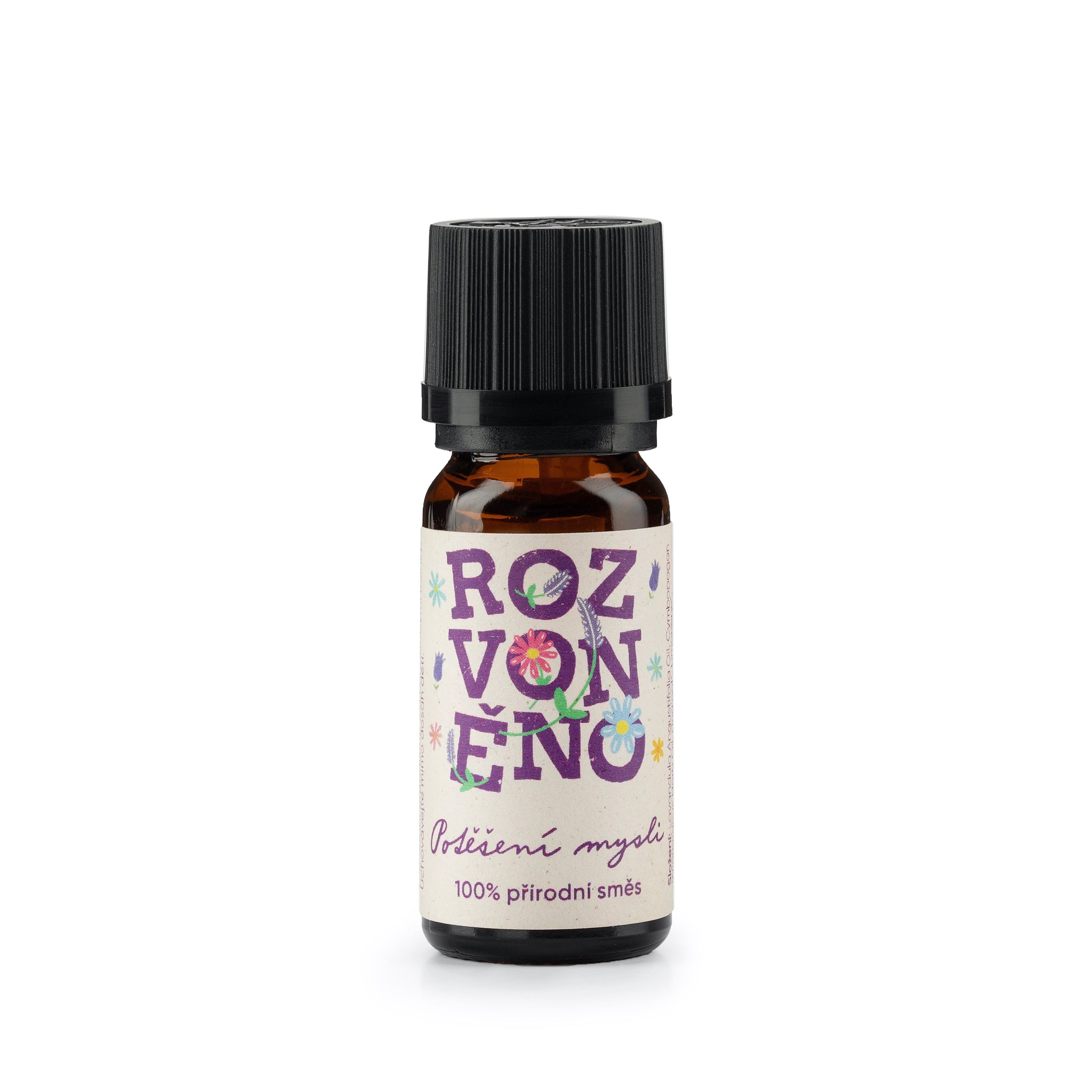 Rozvoněno Směs éterických olejů - Potěšení mysli (10 ml) - s levandulí a citronovou trávou Rozvoněno