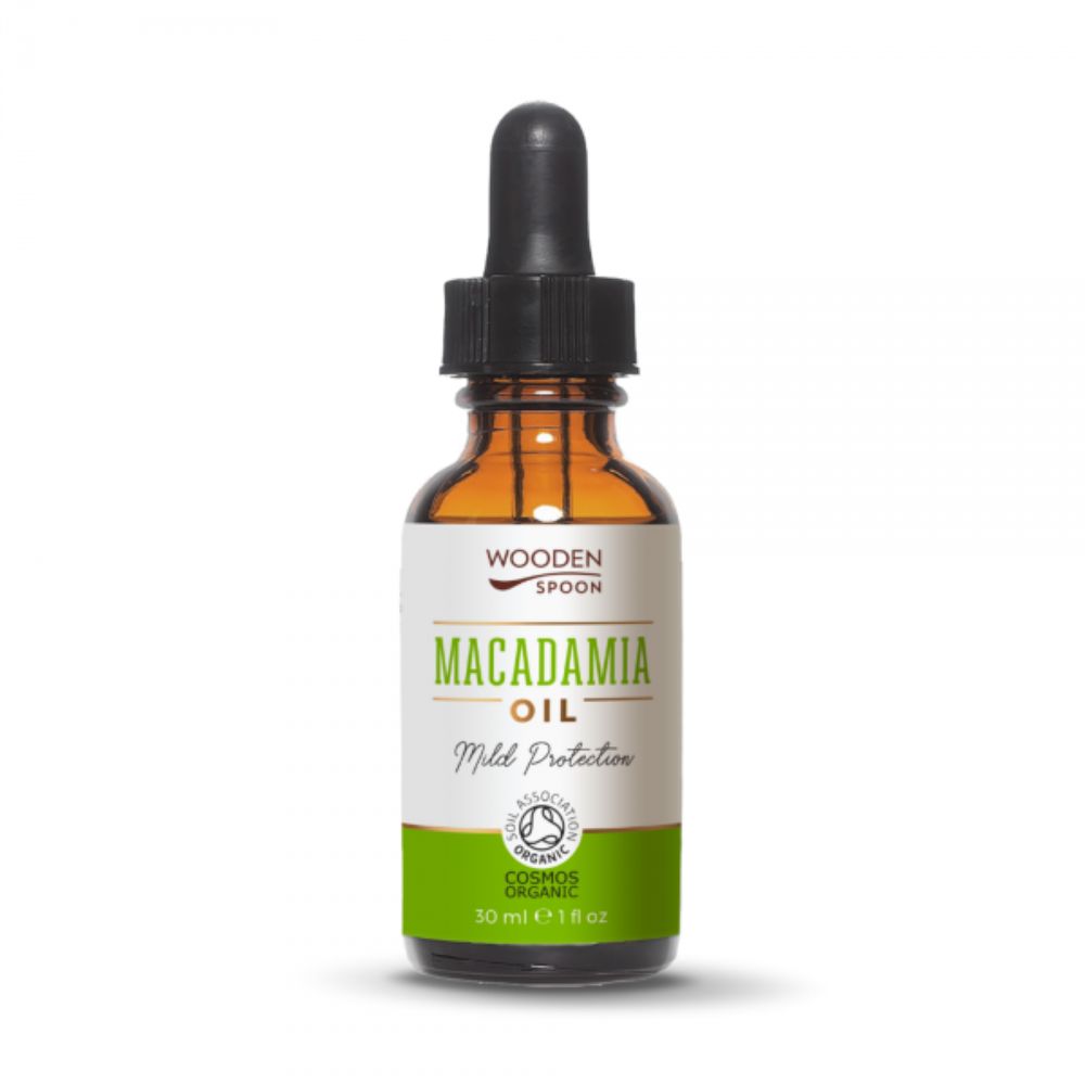 Wooden Spoon Makadamiový olej BIO (30 ml) - regeneruje a hydratuje vaši pokožku Wooden Spoon
