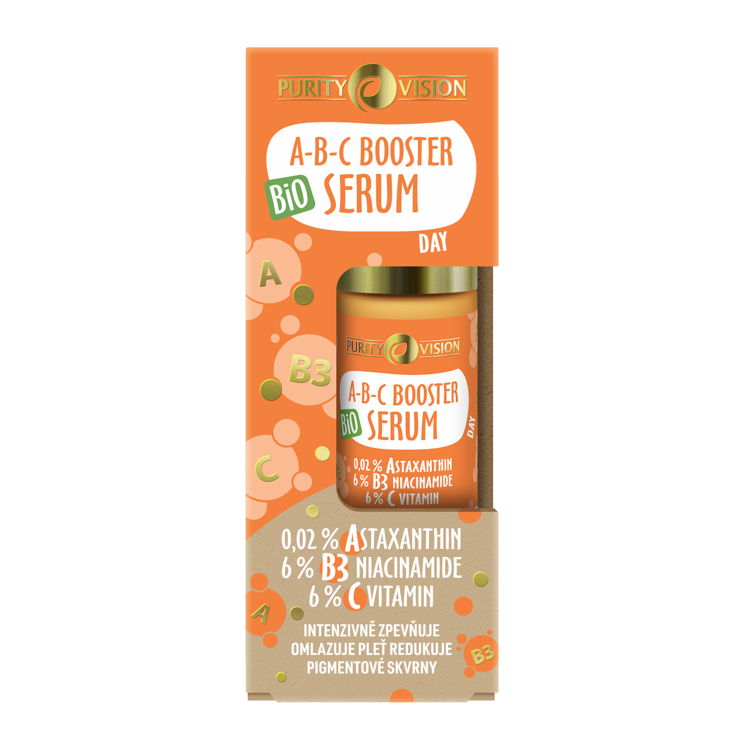 Purity Vision Denní pleťové sérum ABC Booster Day BIO (30 ml) - s astaxanthinem