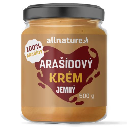 Allnature Arašídový krém jemný - 500 g - bohatý zdroj bílkovin Allnature