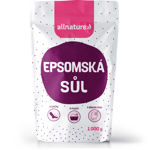 Allnature Epsomská sůl - 1 kg - detoxikuje a uvolňuje svaly Allnature