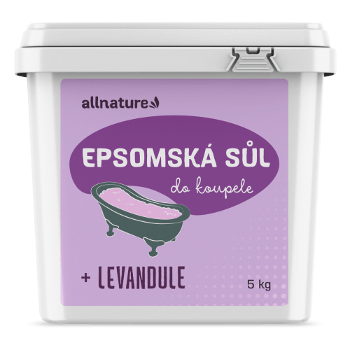 Allnature Epsomská sůl Levandule - 5 kg - pro uvolnění a zklidnění Allnature
