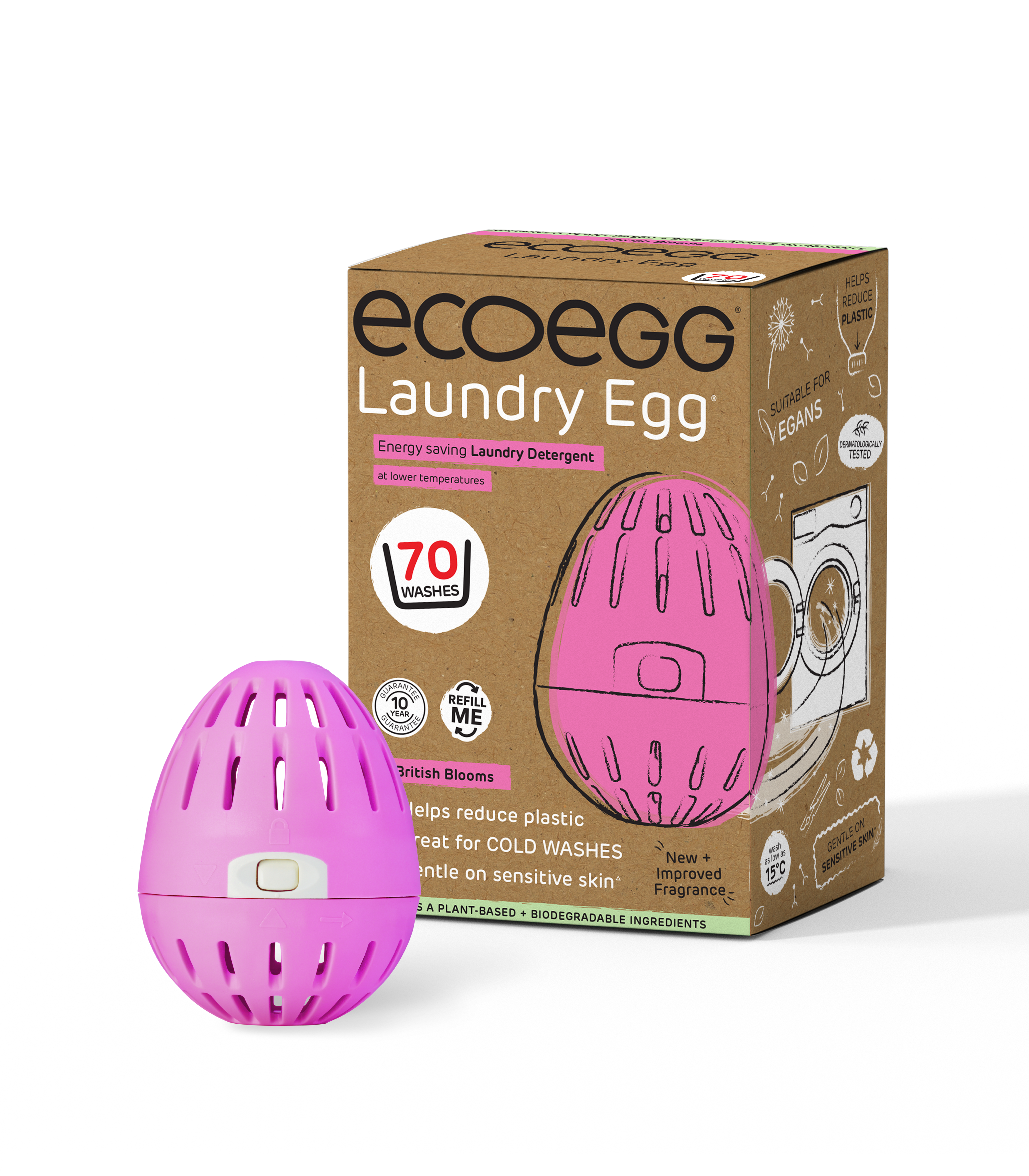 Ecoegg Prací vajíčko s vůní britských květů - na 70 pracích cyklů - II. jakost - vhodné pro alergiky i ekzematiky Ecoegg
