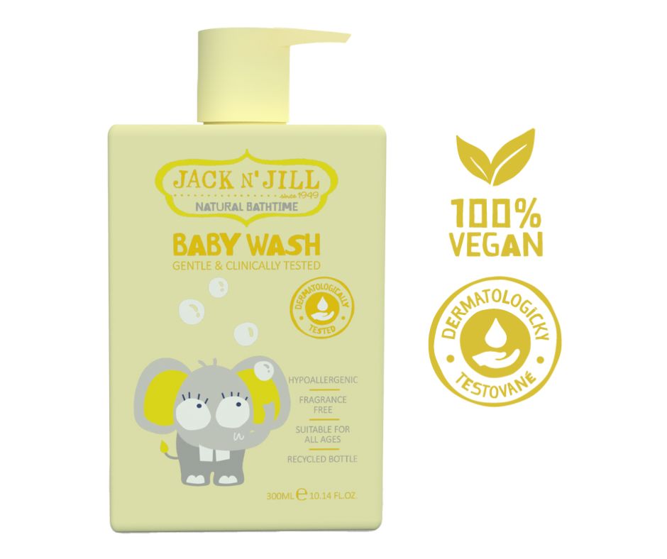Jack n' Jill Sprchový gel pro miminka od narození (300 ml) - hypoalergenní a vhodný pro celou rodinu Jack n' Jill