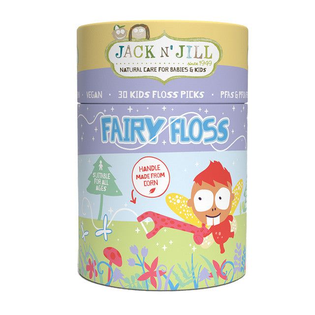 Jack n' Jill Zubní nit pro děti Fairy Floss (30 ks) - s držátkem ve tvaru žirafy Jack n' Jill