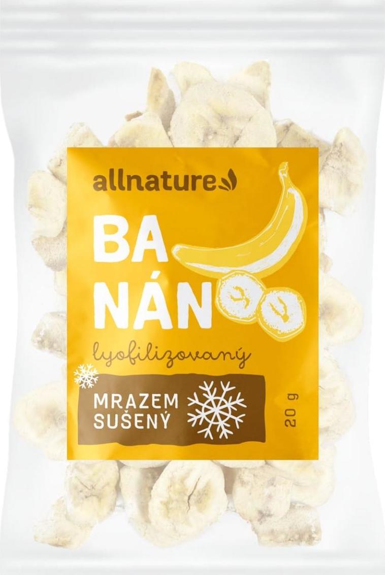 Allnature Banán sušený mrazem plátky 20 g