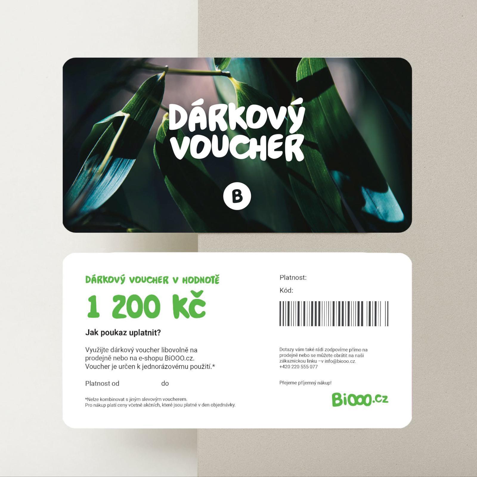 BiOOO Elektronický voucher 1200 Kč 1 ks