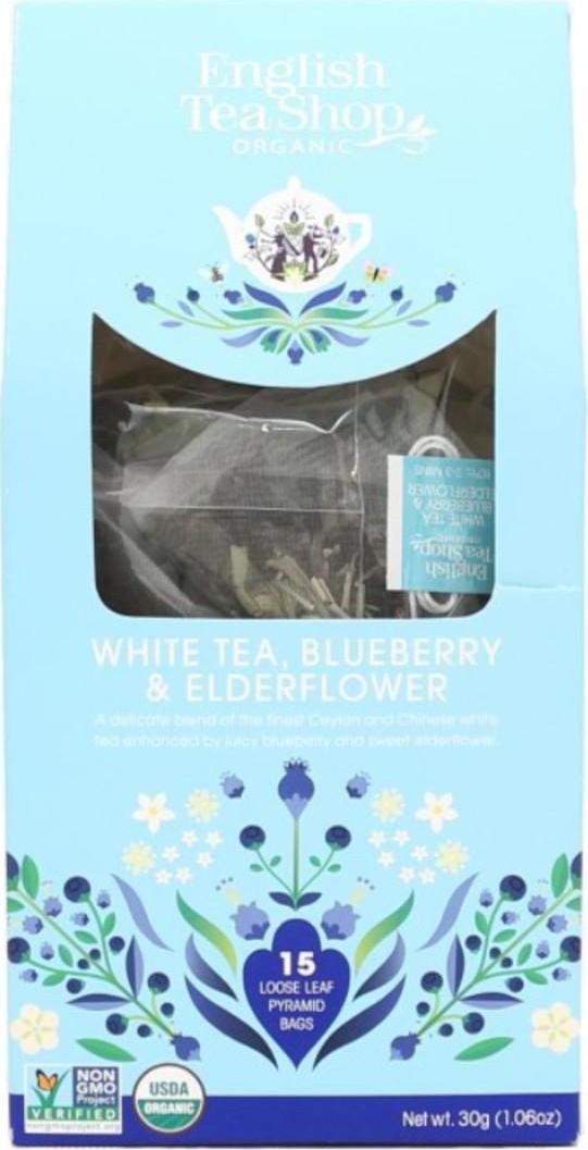 English Tea Shop BIO bílý čaj borůvka a bezinka 45 g