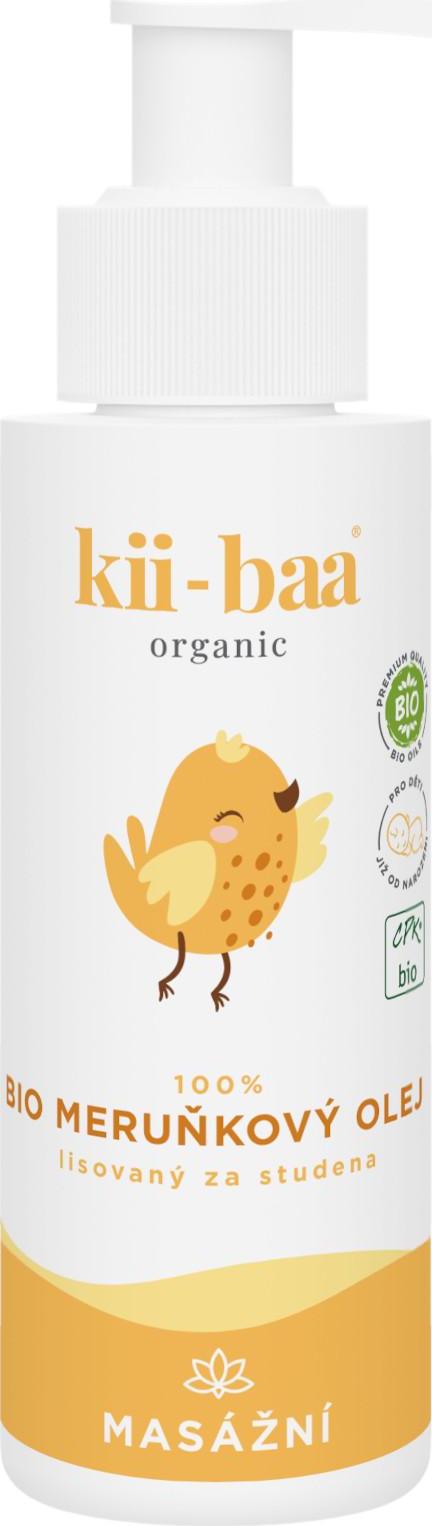 kii-baa® organic 100% Meruňkový Bio olej 100ml 0+ Masážní 100ml