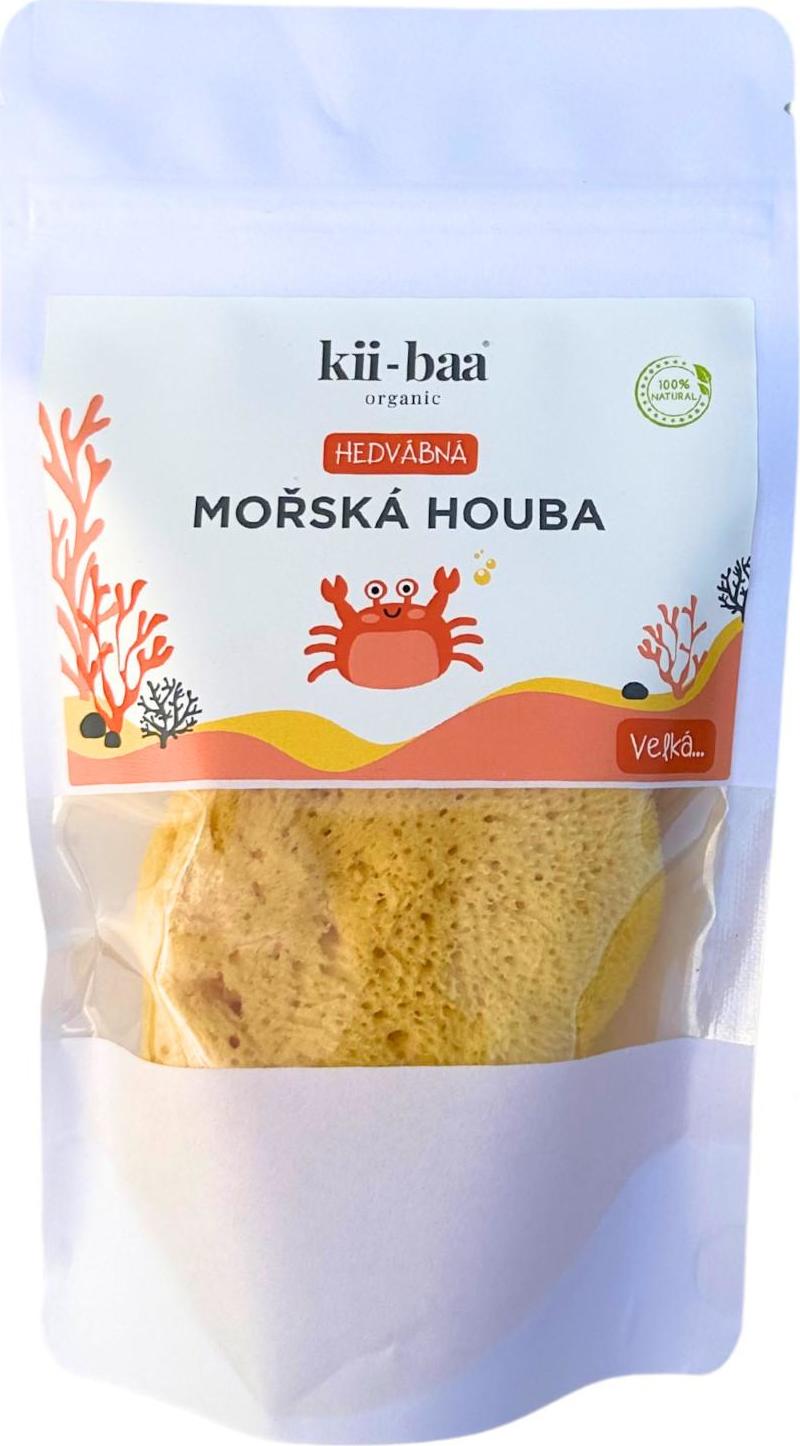 kii-baa® organic Nejjemnější mořská houba pro dospělé 10-12 cm 1ks