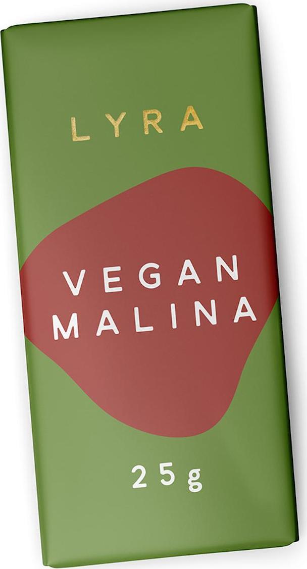 LYRA Vegan čokoláda Malina 25 g