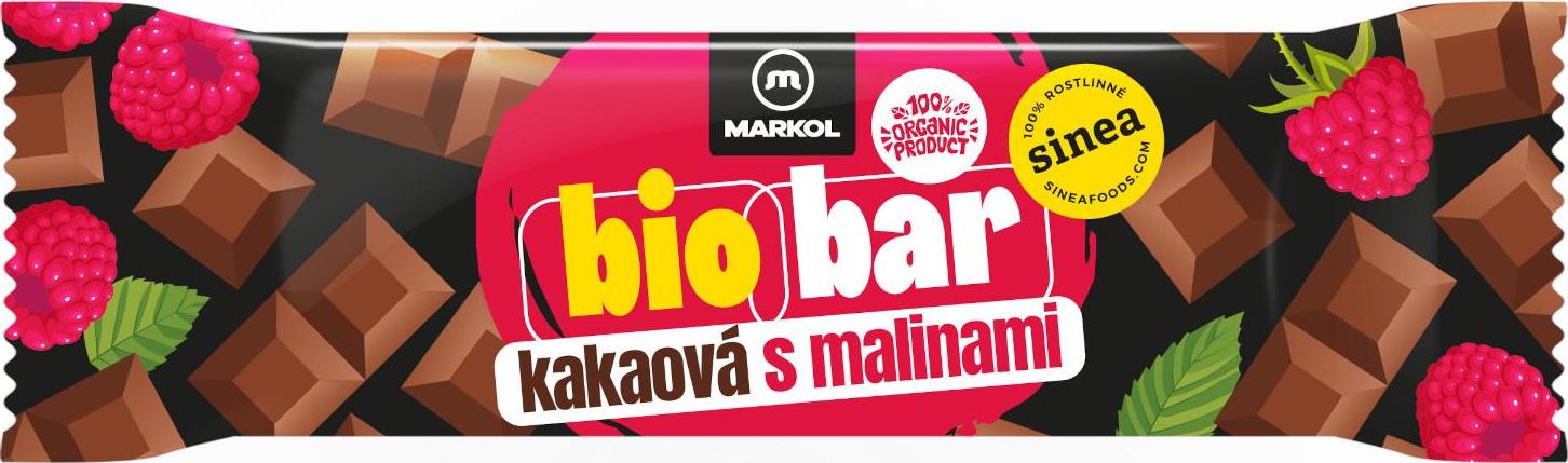 Markol Tyčinka kakaová s malinami BIO 30 g