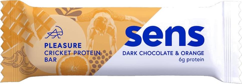 SENS Protein tyčinka s cvrččí moukou tmavá čokoláda & pomeranč 40 g