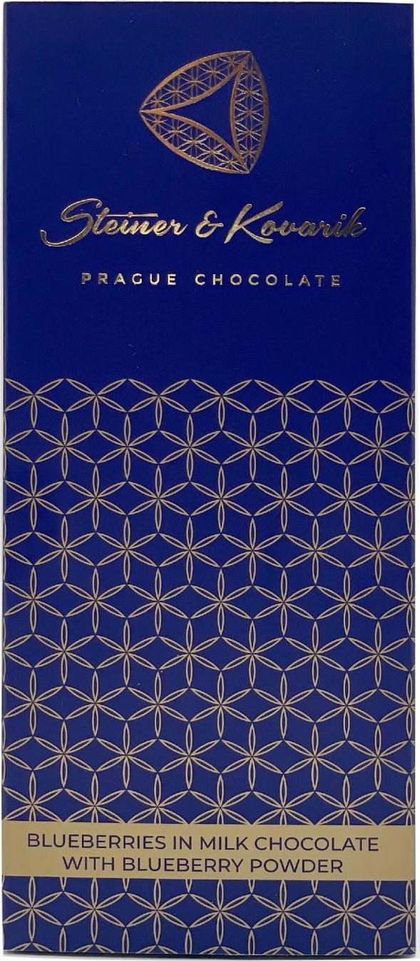 Steiner & Kovarik Borůvky v mléčné čokoládě a borůvkovém prachu 150 g