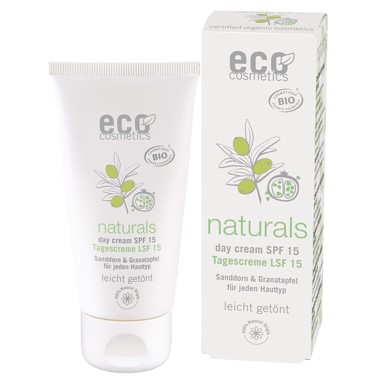 Eco Cosmetics Denní tónovací a opalovací krém SPF 15 BIO (50 ml) Eco Cosmetics