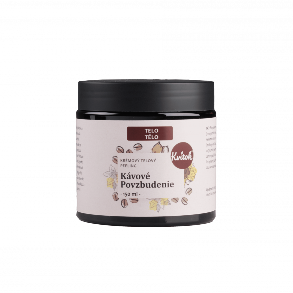 Kvitok Tělový peeling - Kávové povzbuzení (150 ml) - II. jakost Kvitok
