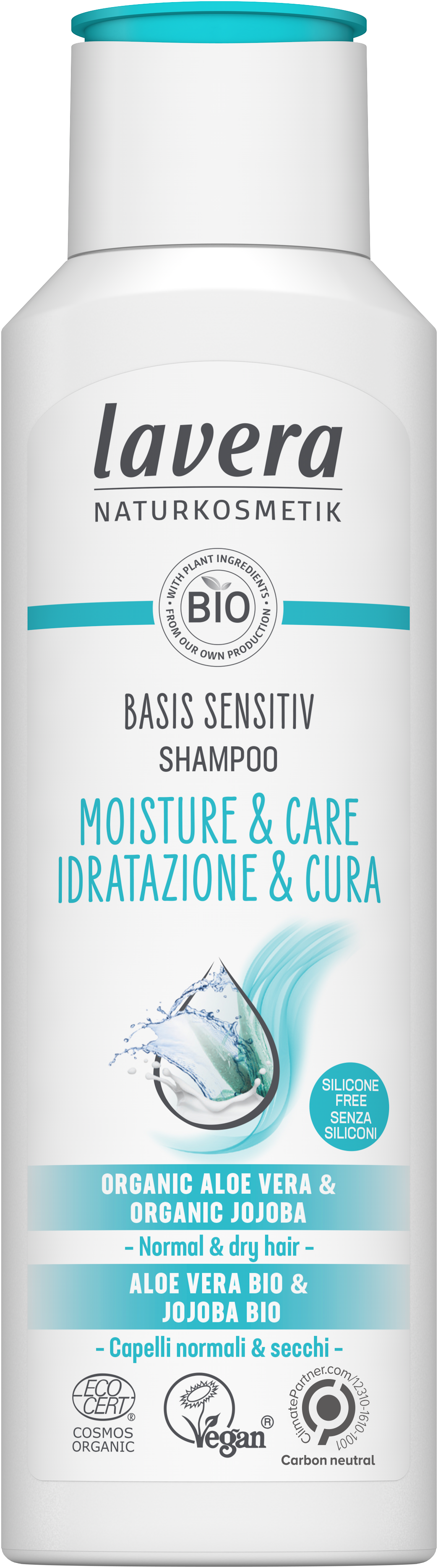 Lavera Basis Sensitive Hydratační šampon Moisture & Care BIO (250 ml) - pro citlivou pokožku hlavy Lavera