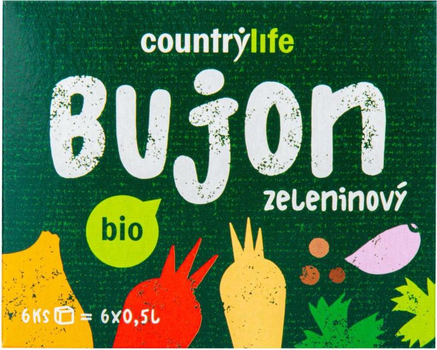 Country Life Bujon zeleninový kostky BIO 66 g