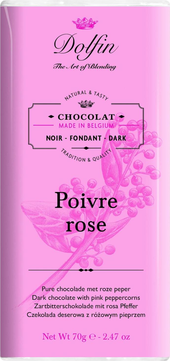 Dolfin Hořká čokoláda s růžovým pepřem 70 g