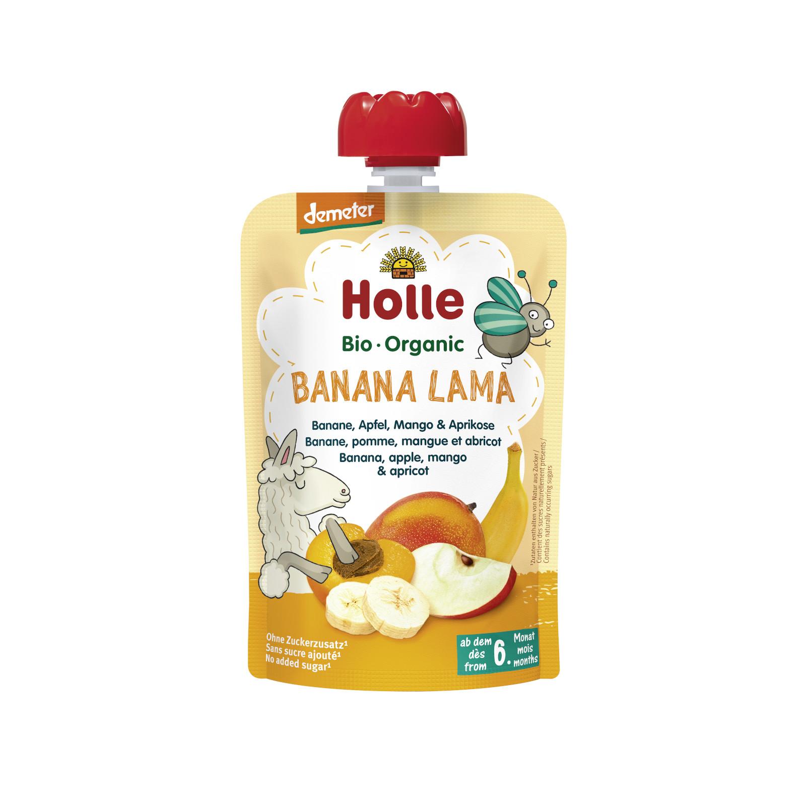 Holle Banana Lama Bio ovocné pyré banán